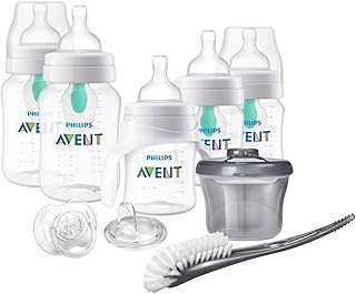 Philips Avent Anti-Colic Baby Bottle with AirFree Vent Beginner Gift Set Clear, SCD394/02