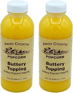 Amish Country Popcorn | Buttery Popcorn Topping - 2-16 oz Bottles | Old Fashioned, Non-GMO and Gluten Free (2-16 oz Bottles)