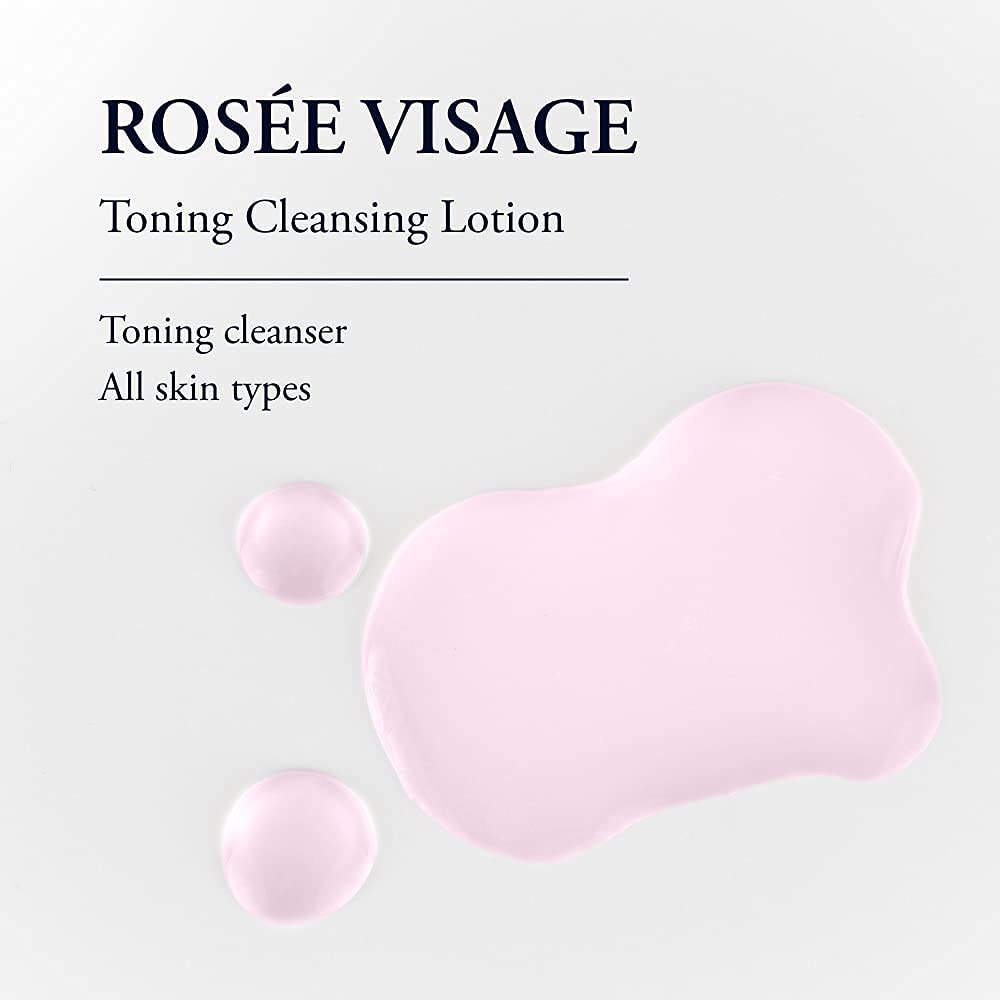 PHYTOMER Rosee Visage Toning Cleansing Lotion | All in One Cleanser, Makeup Remover & Toner for Face | Alcohol-Free | Safe, Natural Ingredients | 8.4 Fl Oz-1