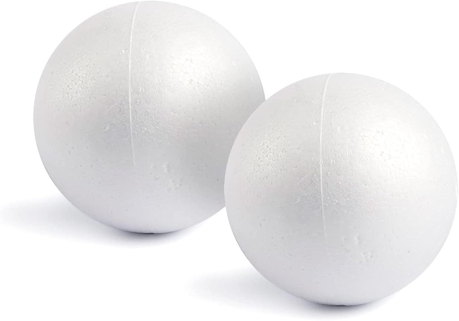 2 Pack Foam Balls for Crafts, 6-Inch Round White Polystyrene Spheres for DIY Projects, Ornaments, School Modeling, Drawing-0