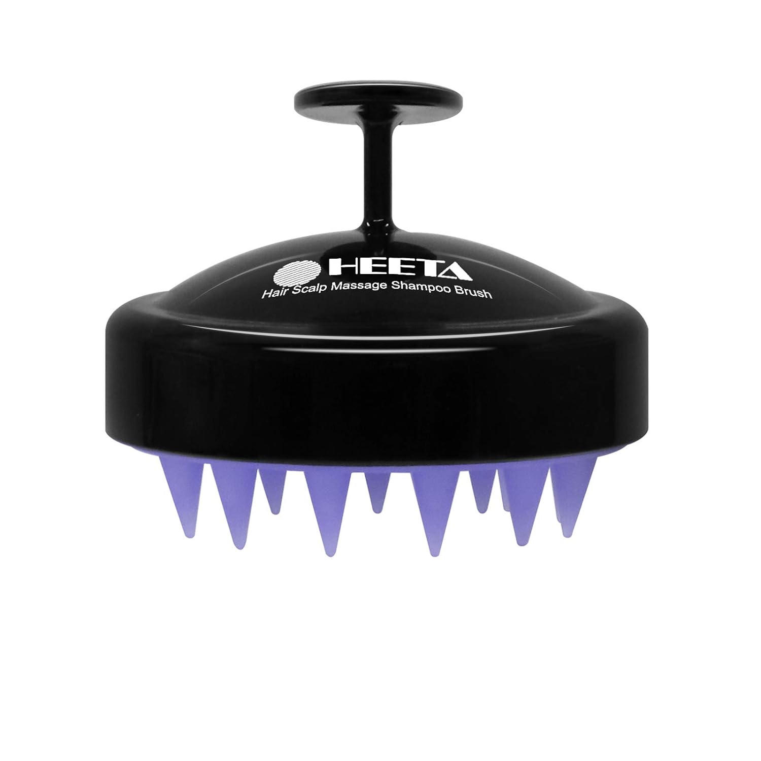 HEETA Scalp Massager Hair Growth, Scalp Scrubber with Soft Silicone Bristles for Hair Growth & Dandruff Removal, Hair Shampoo Brush for Scalp Exfoliator, Black-0