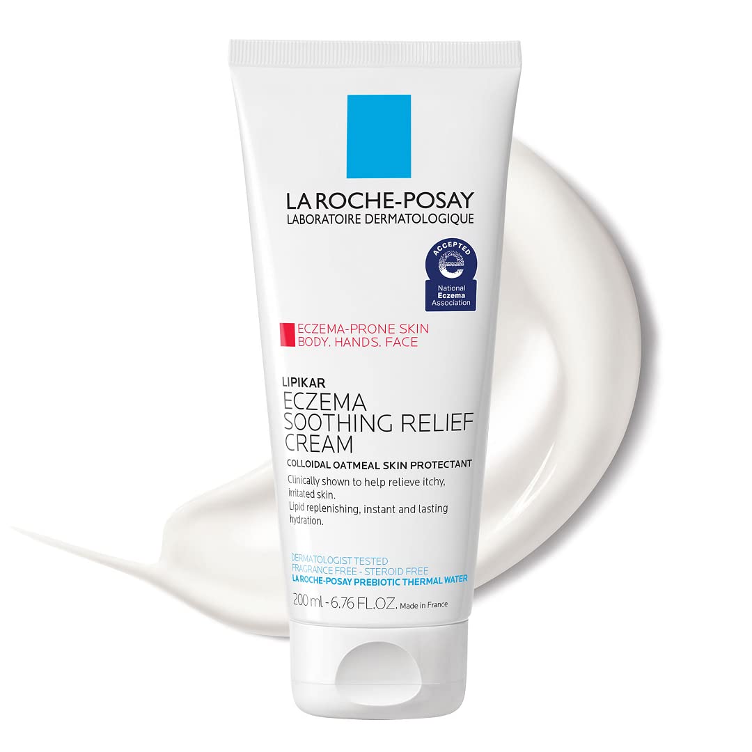 La Roche-Posay Lipikar Soothing Relief Eczema Cream, Face and Body Lotion For Eczema and Sensitive, Dry Skin, Moisturizer with Colloidal Oatmeal to Relieve Irritation-0