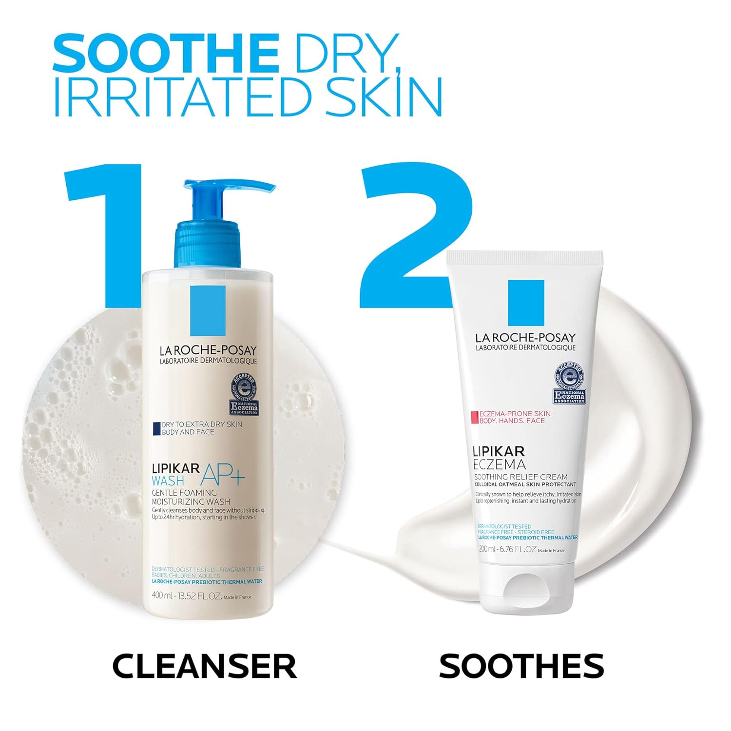 La Roche-Posay Lipikar Soothing Relief Eczema Cream, Face and Body Lotion For Eczema and Sensitive, Dry Skin, Moisturizer with Colloidal Oatmeal to Relieve Irritation-6