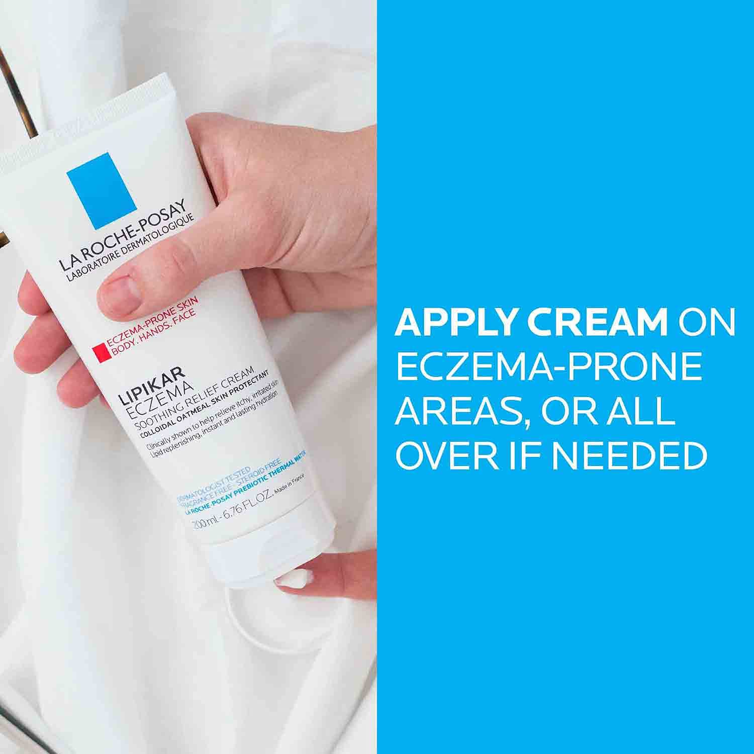 La Roche-Posay Lipikar Soothing Relief Eczema Cream, Face and Body Lotion For Eczema and Sensitive, Dry Skin, Moisturizer with Colloidal Oatmeal to Relieve Irritation-7