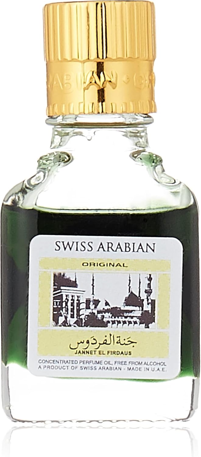 SWISSARABIAN Jannet EL Firdaus (Green) 9mL CPO | Alcohol Free and Vegan Attar Perfume Oil | Givaudan Original and Traditional Formulation from 1974 | by Swiss Arabian Dubai, UAE.-0