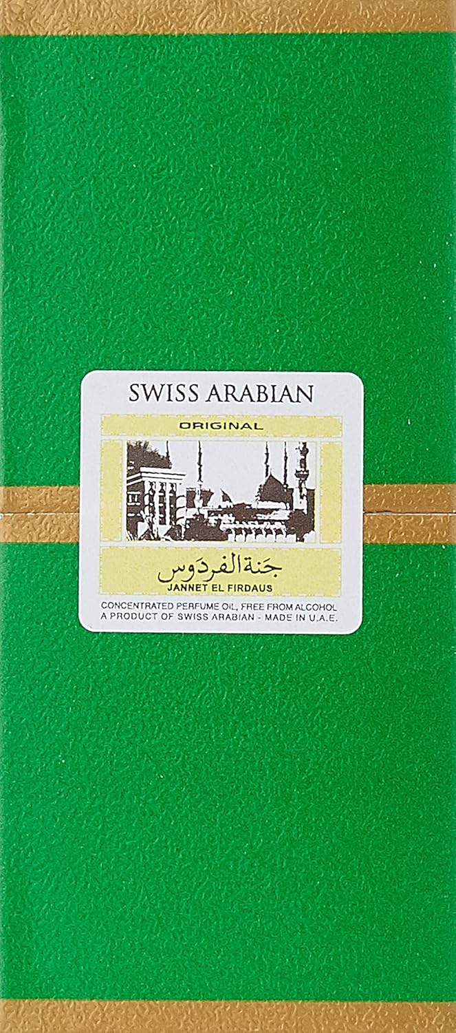 SWISSARABIAN Jannet EL Firdaus (Green) 9mL CPO | Alcohol Free and Vegan Attar Perfume Oil | Givaudan Original and Traditional Formulation from 1974 | by Swiss Arabian Dubai, UAE.-2