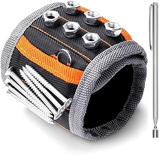 HORUSDY Magnetic Wristband, Gifts for Dad, with Strong Magnets for Holding Screws, Nails, Drilling Bits, Tool Gift for Men