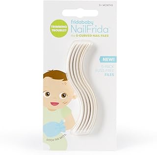 Frida Baby NailFrida The S-Curved Baby Nail Files, Nail Trimmer for Baby, Designed for Small Fingers, 5 Count