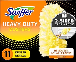 Swiffer Dusters Heavy Duty Multi-Surface Duster Refills for Cleaning, Unscented, 11 Count