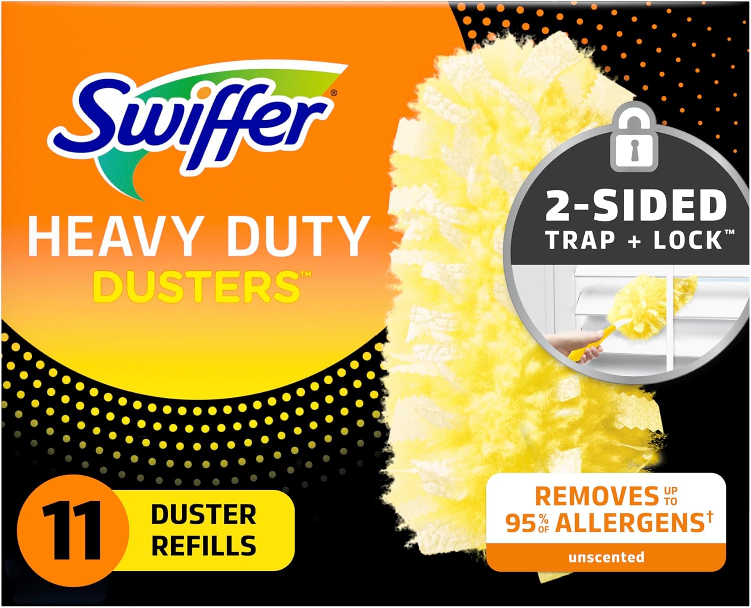 Swiffer Dusters Heavy Duty Multi-Surface Duster Refills for Cleaning, Unscented, 11 Count-0