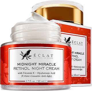 Retinol Night Cream - 2.5% Retinol with 2.5% Hyaluronic Acid - Retinol Face Moisturizer to Boosts Elasticity and Hydration, Firming Anti Wrinkle Cream, Anti Aging Face Cream, Skin Care Facial Cream