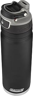 Coleman FreeFlow Vacuum-Insulated Stainless Steel Water Bottle with Leak-Proof Lid, 24oz/40oz Bottle with Button-Operated Lid & Carry Handle, Keeps Drinks Hot or Cold for Hours