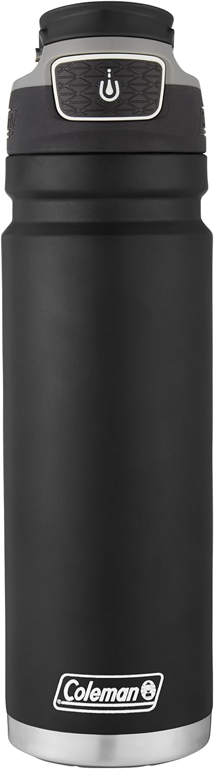 Coleman FreeFlow Vacuum-Insulated Stainless Steel Water Bottle with Leak-Proof Lid, 24oz/40oz Bottle with Button-Operated Lid & Carry Handle, Keeps Drinks Hot or Cold for Hours-2