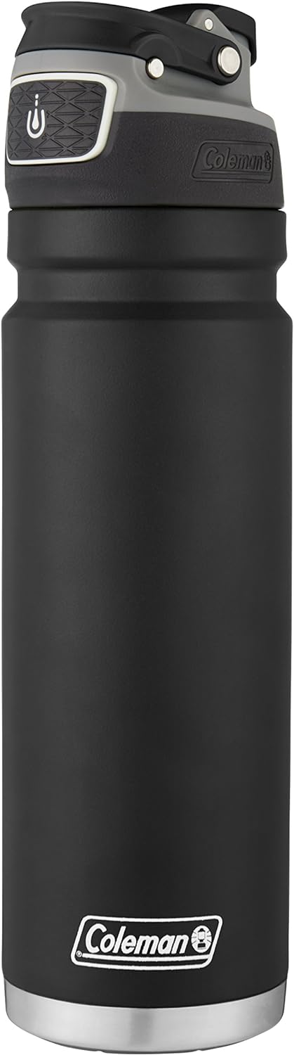 Coleman FreeFlow Vacuum-Insulated Stainless Steel Water Bottle with Leak-Proof Lid, 24oz/40oz Bottle with Button-Operated Lid & Carry Handle, Keeps Drinks Hot or Cold for Hours-4