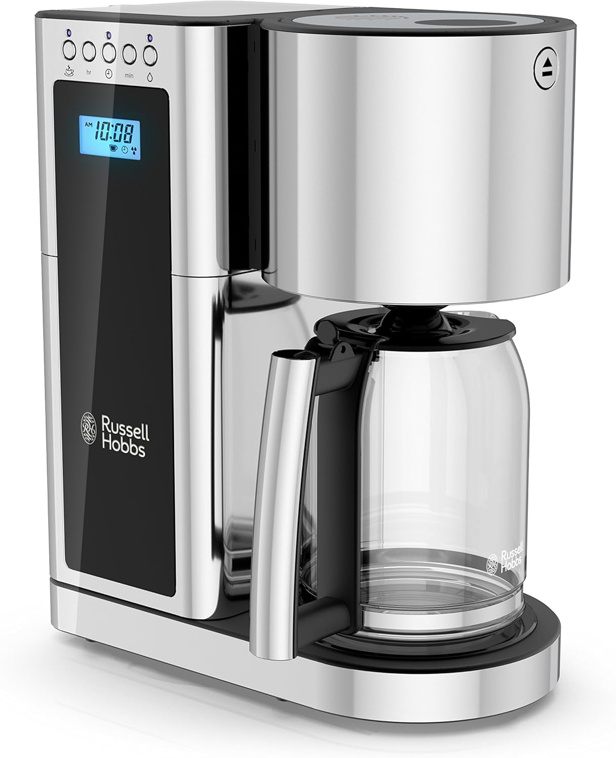 Russell Hobbs Glass Series 8-Cup Coffeemaker, Black & Stainless Steel, CM8100BKR-0