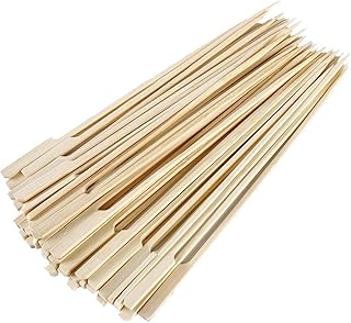 Gmark Bamboo Paddle Skewers 8" 100pc/Bag, Kabob Skewers, BBQ Skewers for Outdoor Grilling GM1076