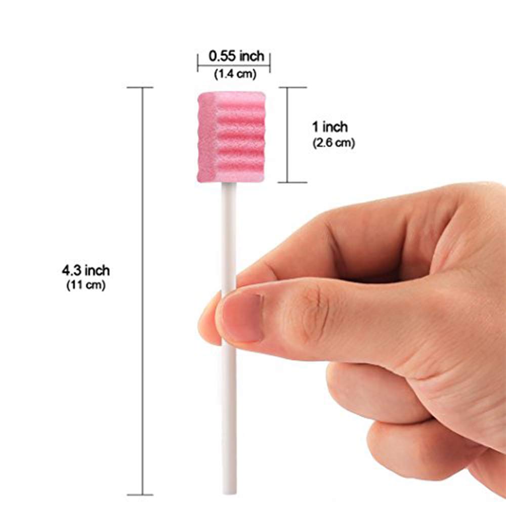 Disposable Oral Swabs, Sterile Dental Sponge Swabsticks Unflavored for Mouth & Gum Cleaning (250 Pack/box)-2