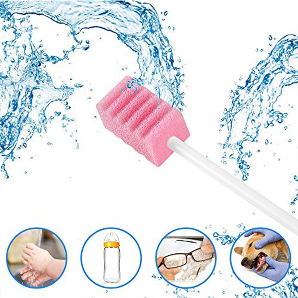 Disposable Oral Swabs, Sterile Dental Sponge Swabsticks Unflavored for Mouth & Gum Cleaning (250 Pack/box)-3