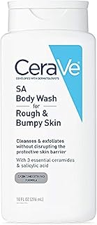 CeraVe Body Wash with Salicylic Acid | Fragrance Free Body Wash to Exfoliate Rough and Bumpy Skin | Allergy Tested | 10 Ounce