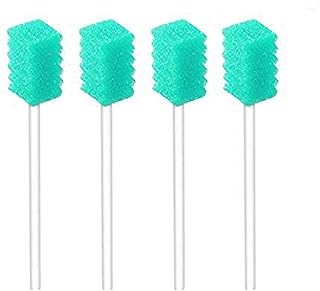 (50 Pack) Disposable Oral Swabs, Sterile Dental Sponge Swabsticks Unflavored for Mouth & Gum Cleaning