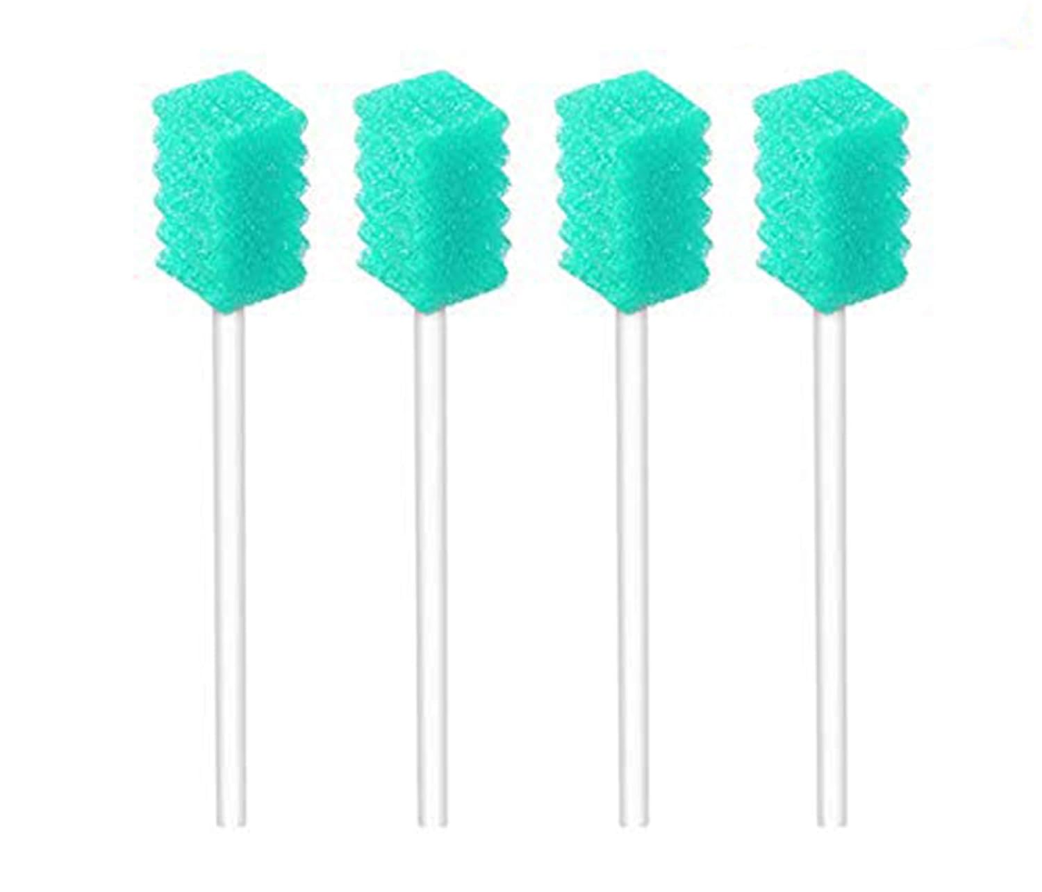 (50 Pack) Disposable Oral Swabs, Sterile Dental Sponge Swabsticks Unflavored for Mouth & Gum Cleaning-0