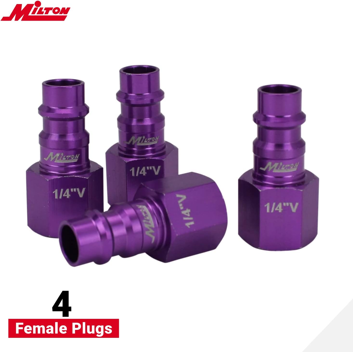 Milton S-314VKIT Kit, 14pc Hi-Flo V style 1/4", Purple-1