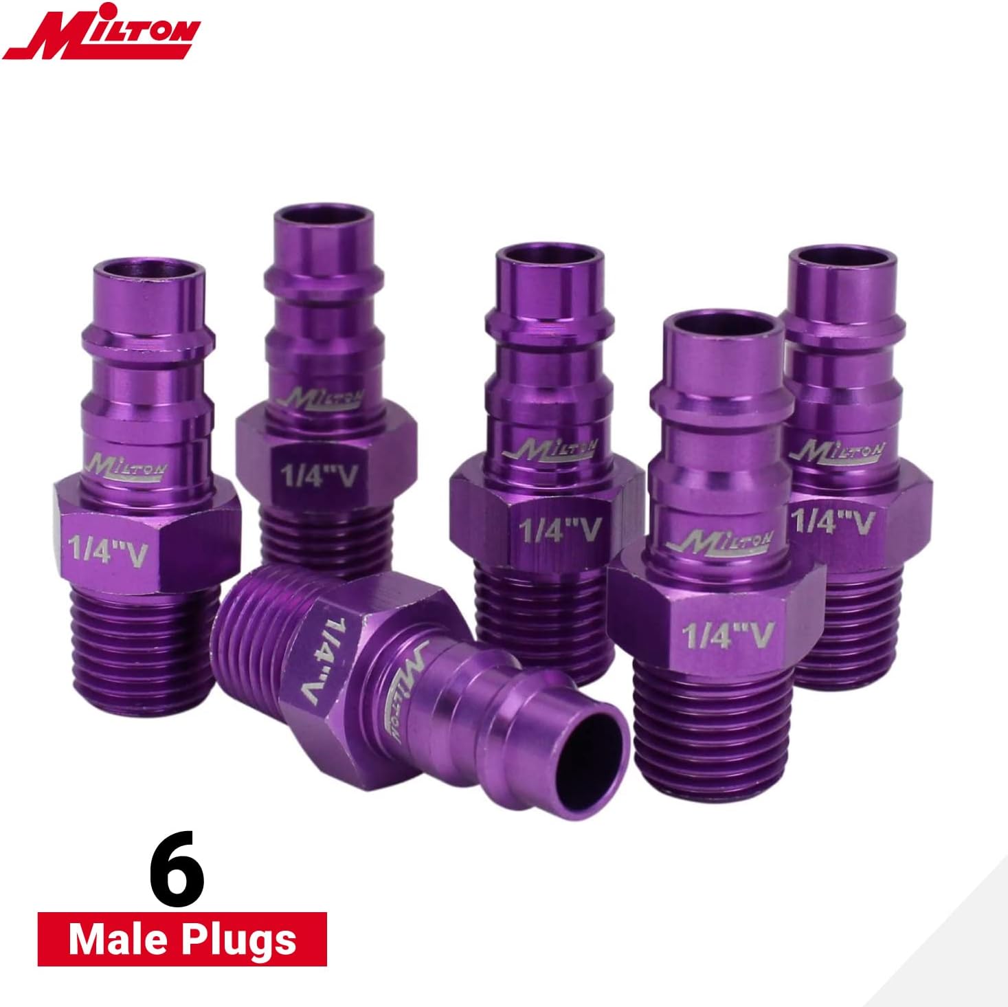 Milton S-314VKIT Kit, 14pc Hi-Flo V style 1/4", Purple-2