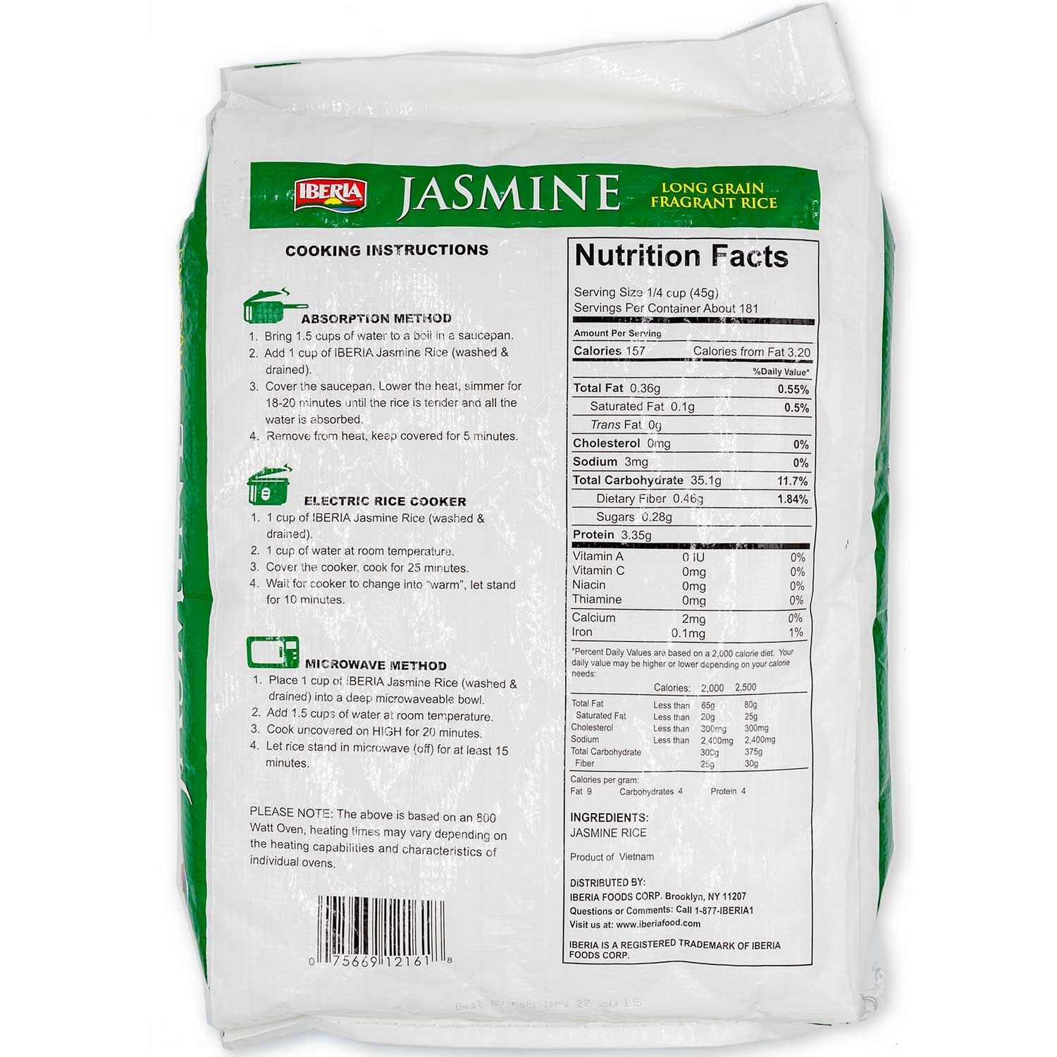 Iberia Jasmine Long Grain Fragrant Rice, 18 Pound-3