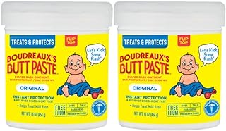 Boudreauxs Butt Paste Diaper Rash Ointment, vmhyTX, Original - Contains 16% Zinc Oxide - Pediatrician Recommended - Paraben and Preservative-Free - 2Pack (16 Ounce)