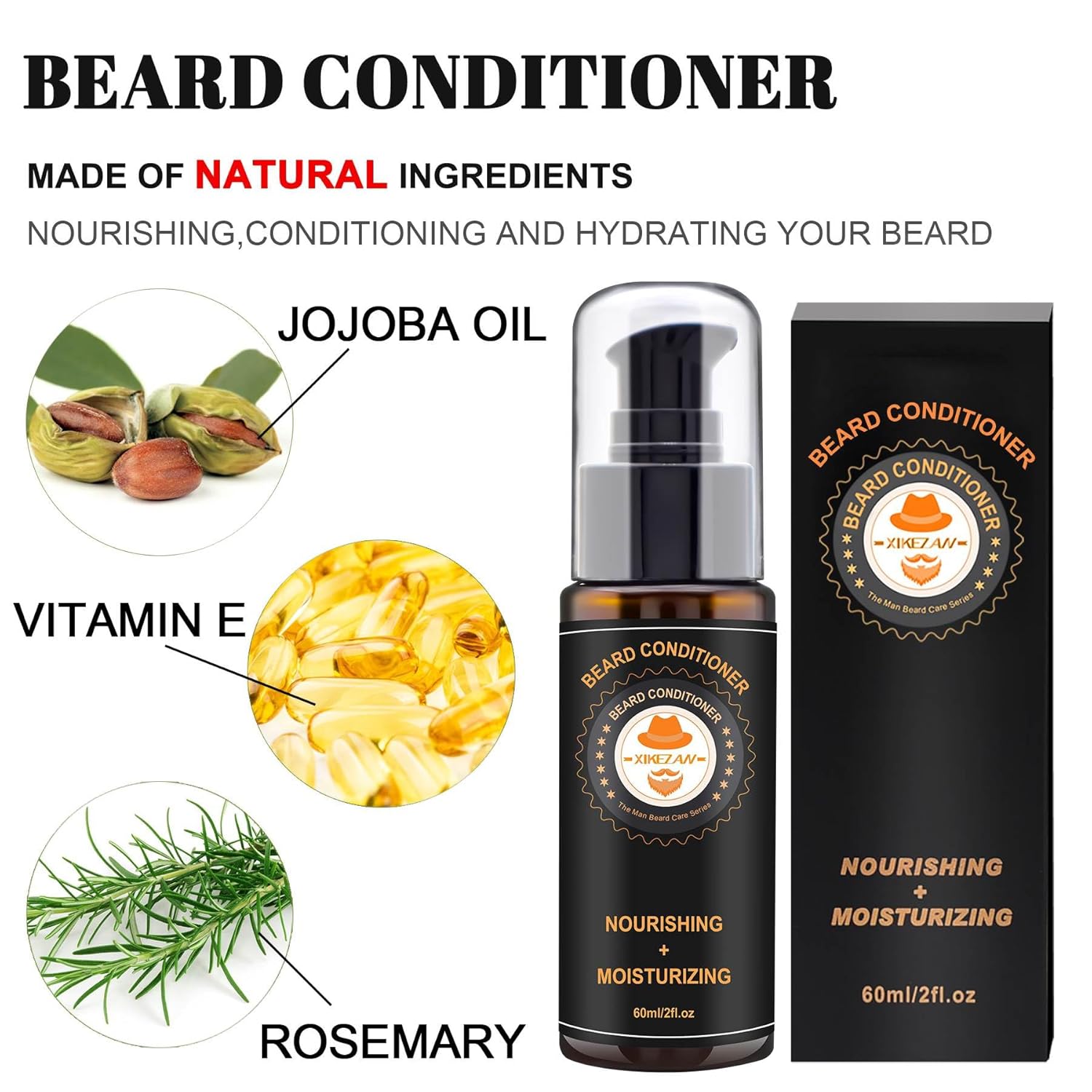 Upgraded Beard Grooming Kit w/Beard Conditioner,Beard Oil,Beard Balm,Beard Brush,Beard Wash,Beard Comb,Beard Scissor,Bag,E-Book,Beard Care Daddy Gifts for Men Him Dad Husband Boyfriend-3