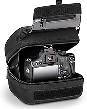 USA Gear Quick Access DSLR Hard Shell Camera Case with Molded EVA Protection, Padded Interior, Holster Belt Loop and Rubber Coated Handle - Works W/Nikon, Canon, Pentax, Olympus and More