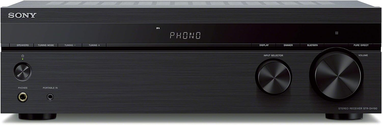 Sony STRDH190 2-ch Home Stereo Receiver with Phono Inputs & Bluetooth Black-0