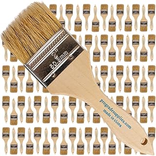 Pro Grade - Chip Paint Brushes - 96 Ea 2 Inch Chip Brush for Paints, Stains, Varnishes, Glues, & Gesso