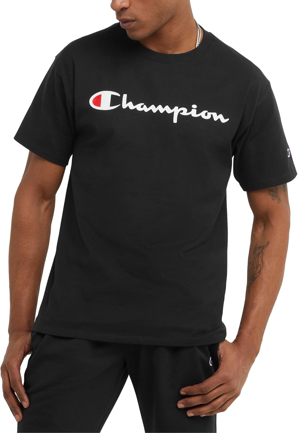 Champion Men's T-Shirt, Classic Graphic T-Shirt, Soft and Comfortable T-Shirts for Men, Script Logo (Reg. or Big & Tall)-0