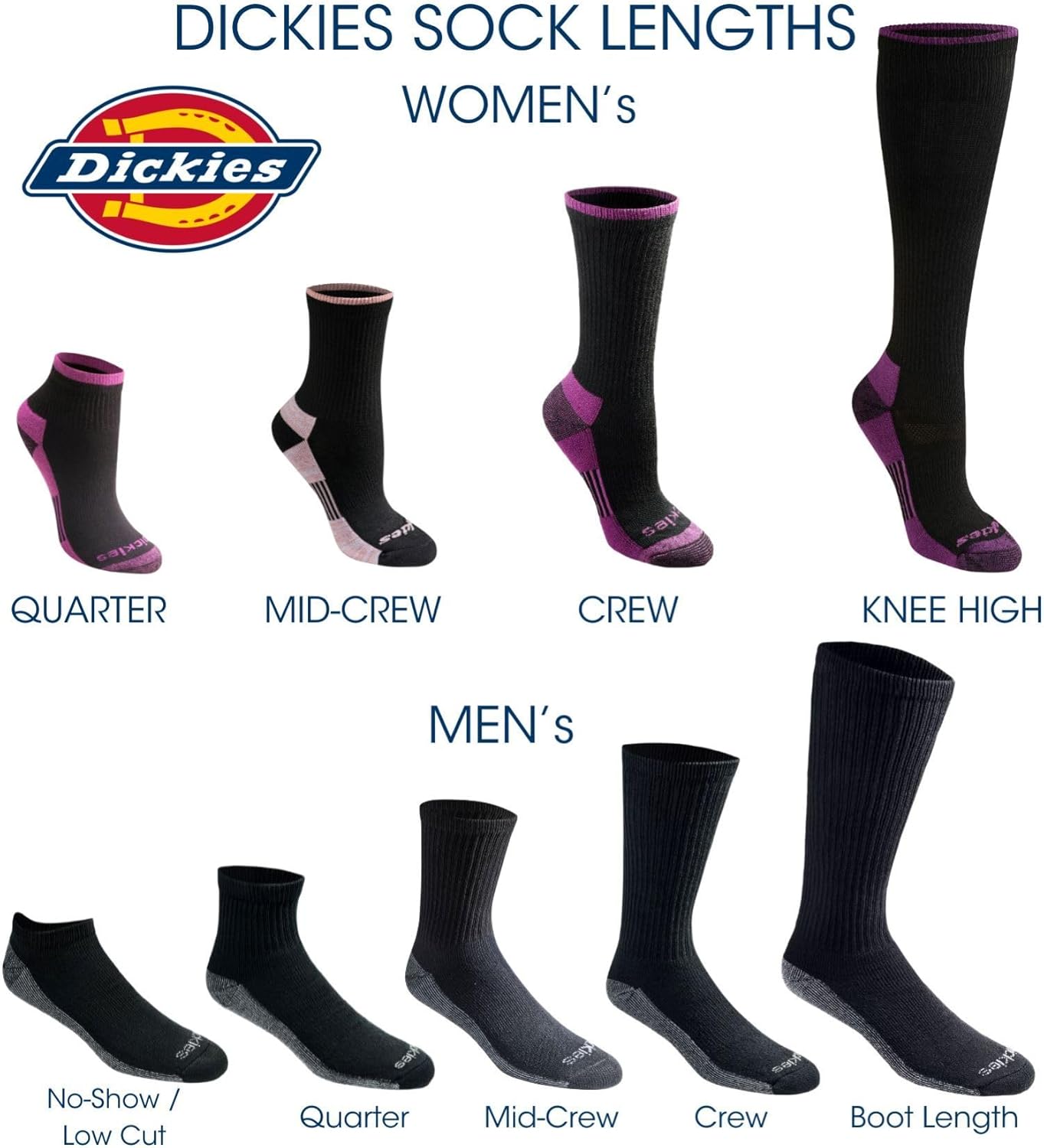 Dickies Women's Dri-tech Fashion Moisture Control Crew Socks, Available in S-XL (5, 6, 12 Pairs)-3