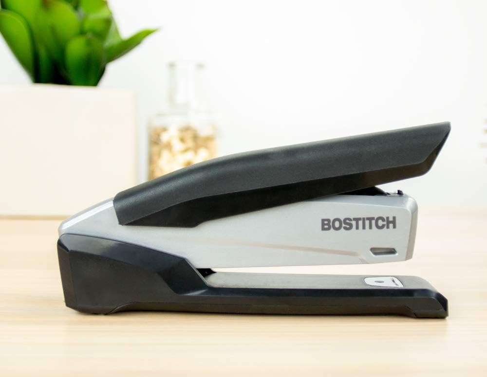 Bostitch Office Executive 3 in 1 Stapler, Includes 210 Staples and Integrated Staple Remover, One Finger Stapling, No Effort, 20 Sheet Capacity, Spring Powered Stapler, Black/Gray (INP20)-5