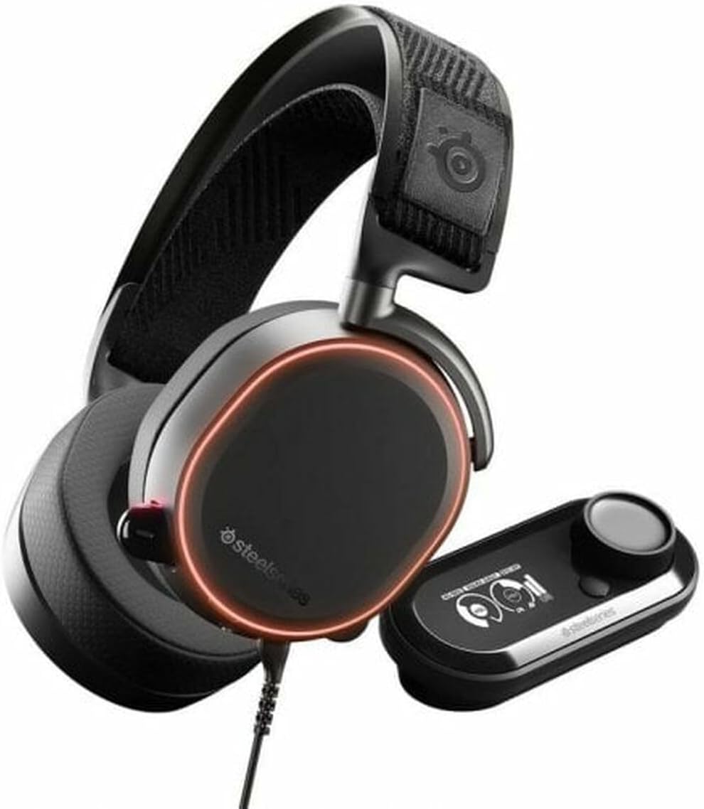 SteelSeries Arctis Pro + GameDAC Wired Gaming Headset - Certified Hi-Res Audio - Dedicated DAC and Amp - for PS5/PS4 and PC - Black-0