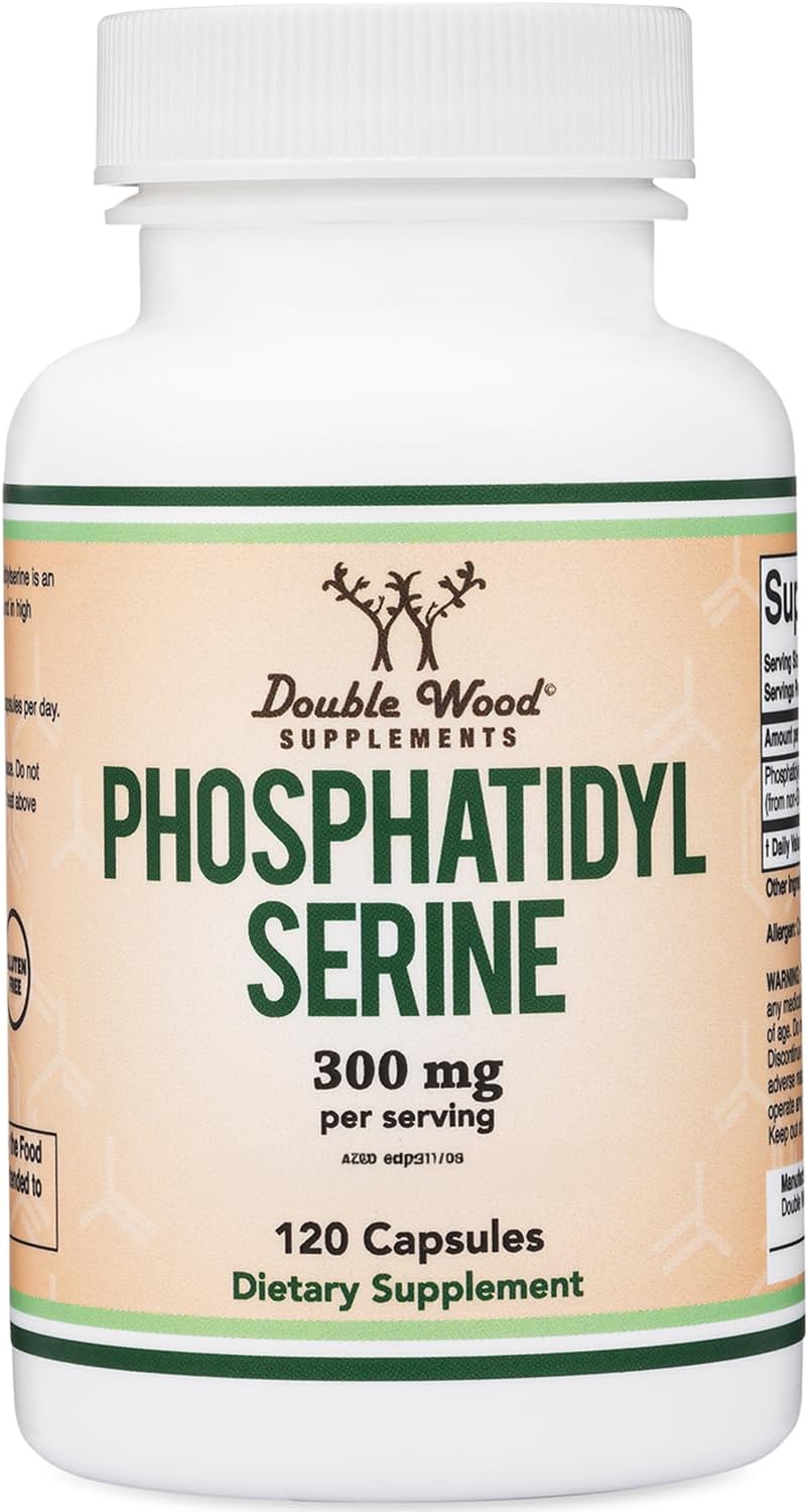 PhosphatidylSerine Supplement 300mg Per Serving, 120 Capsules (Phosphatidyl Serine Complex) by Double Wood-0