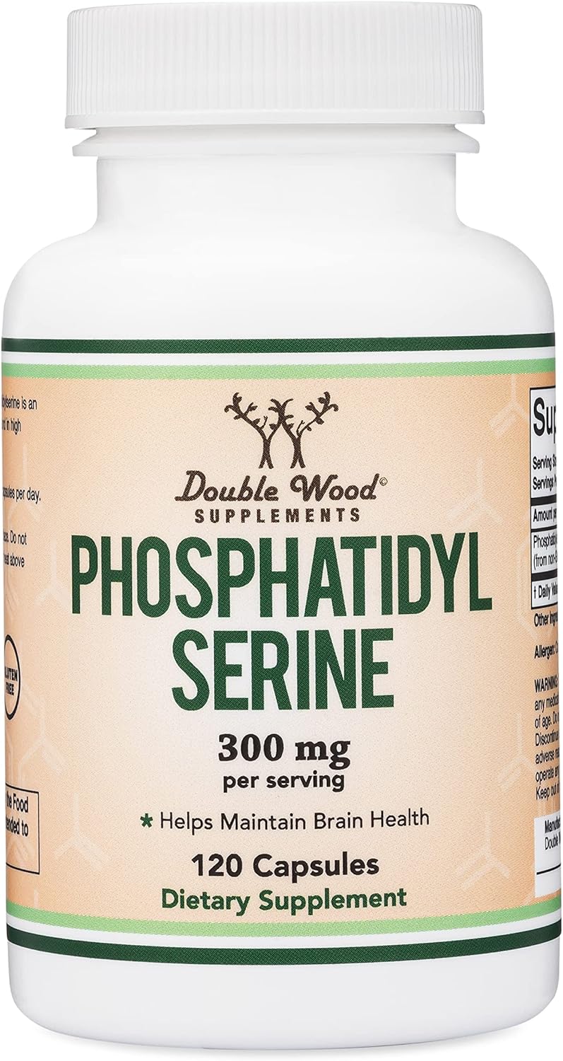 PhosphatidylSerine Supplement 300mg Per Serving, 120 Capsules (Phosphatidyl Serine Complex) by Double Wood-5