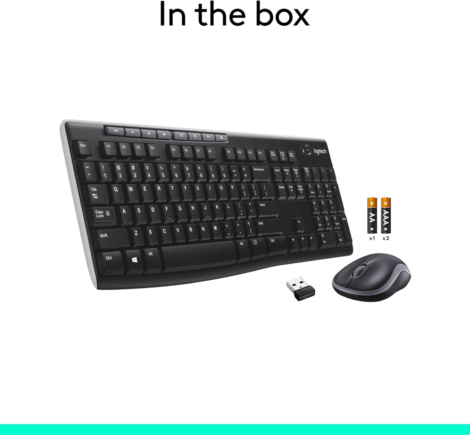 Logitech MK270 Wireless Keyboard And Mouse Combo For Windows, 2.4 GHz Wireless, Compact Mouse, 8 Multimedia And Shortcut Keys, For PC, Laptop - Black-8