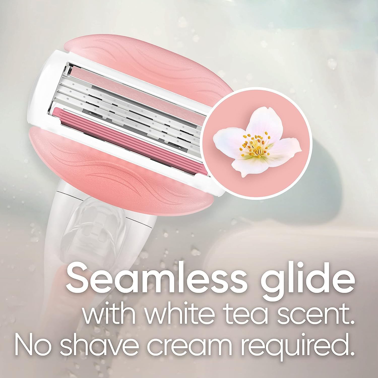 Gillette Venus ComfortGlide White Tea Women's Razor 1 Handle + 4 Blade Refills, Holiday Gifts for Women-4