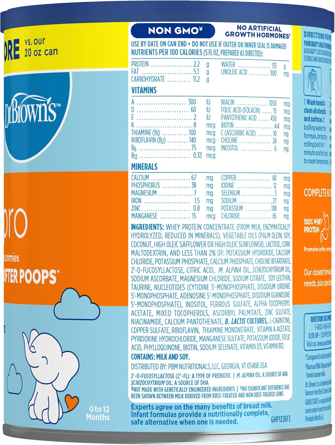 Gerber Good Start Baby Formula Powder, GentlePro, Stage 1, Non GMO, 32 Ounce (Package May Vary) For 0 -12 Months-5