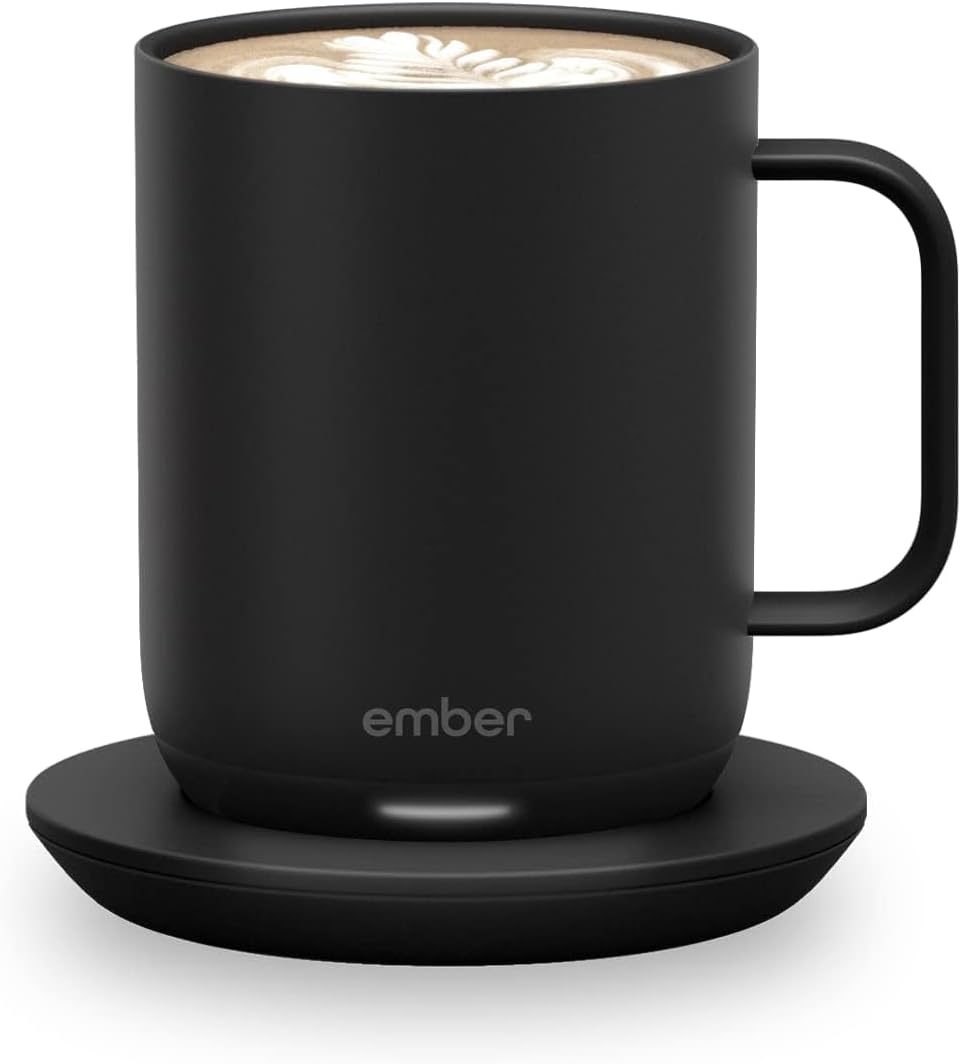 Ember Temperature Control Smart Mug 2, 10 Oz, App-Controlled Heated Coffee Mug with 80 Min Battery Life and Improved Design, Black-0