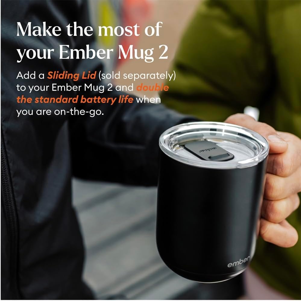 Ember Temperature Control Smart Mug 2, 10 Oz, App-Controlled Heated Coffee Mug with 80 Min Battery Life and Improved Design, Black-3