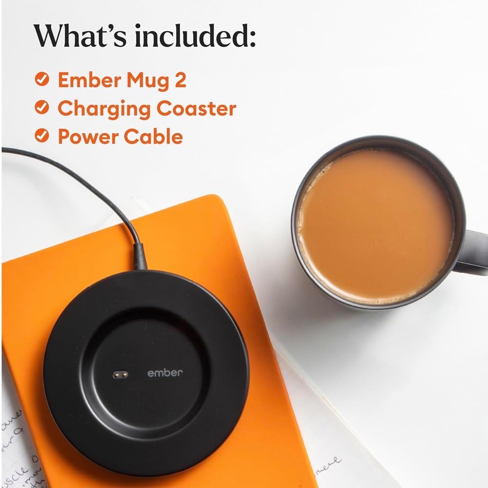 Ember Temperature Control Smart Mug 2, 10 Oz, App-Controlled Heated Coffee Mug with 80 Min Battery Life and Improved Design, Black-5