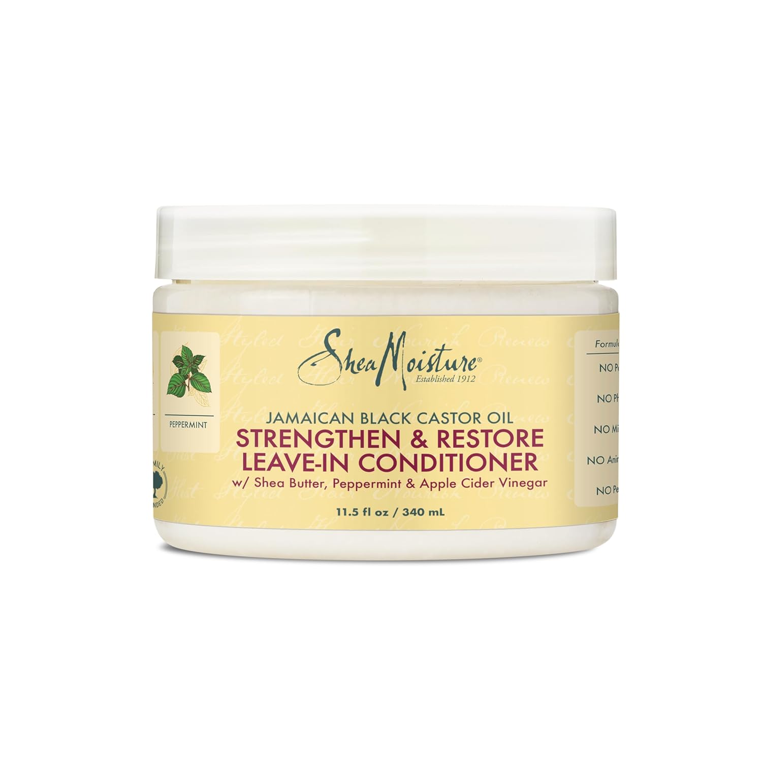 SheaMoisture 100% Pure Jamaican Black Castor Oil Leave In Conditioner For Damaged Hair and To Soften Detangle Hair 11.5oz-0