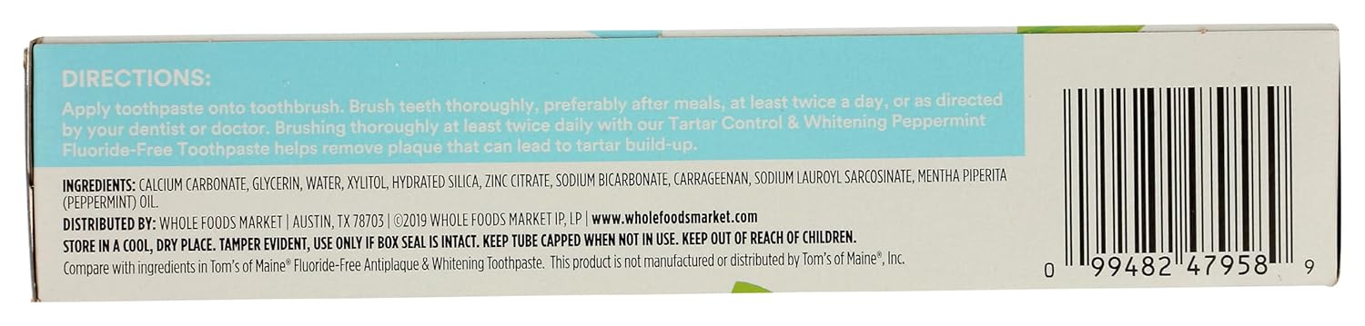 365 by Whole Foods Market, Fluoride-Free Tartar Control and Whitening Toothpaste, 5.5 Ounce-2