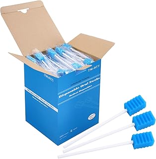 250 Count, ZIZNBA Mouth Swabs Sponge, Disposable Oral Swabs Sterile Unflavored Swabsticks