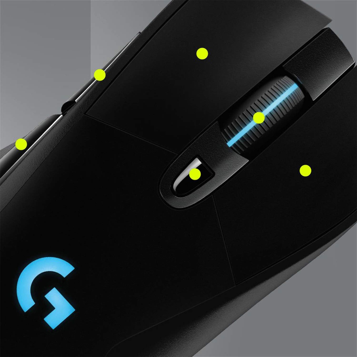 Logitech G703 Lightspeed Wireless Gaming Mouse W/Hero 25K Sensor, PowerPlay Compatible, Lightsync RGB, Lightweight 95G+10G Optional, 100-25, 600 DPI, Rubber Side Grips - Black-4