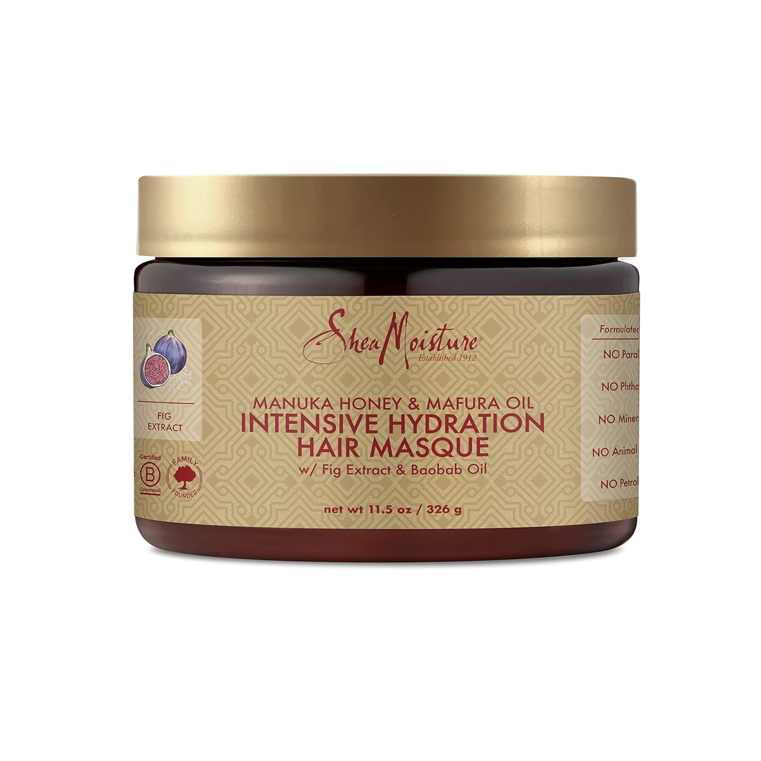 SheaMoisture Intensive Hydration Hair Masque Manuka Honey & Mafura Oil For Dry, Damaged Hair Deep Conditioning Hair Treatment 11.5 oz-0